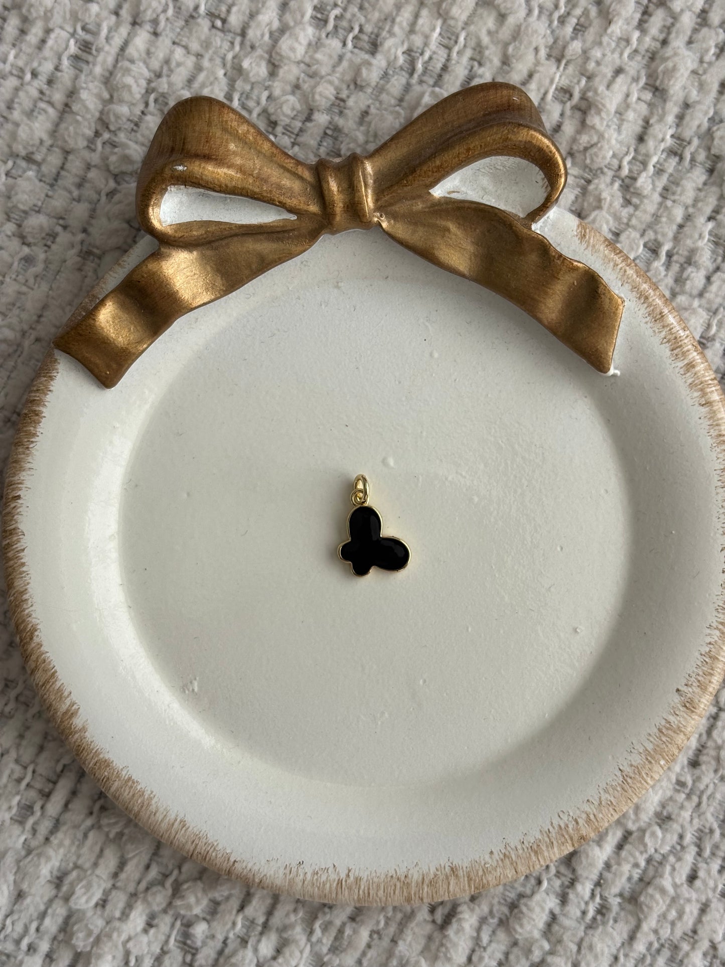 butterfly onyx charm
