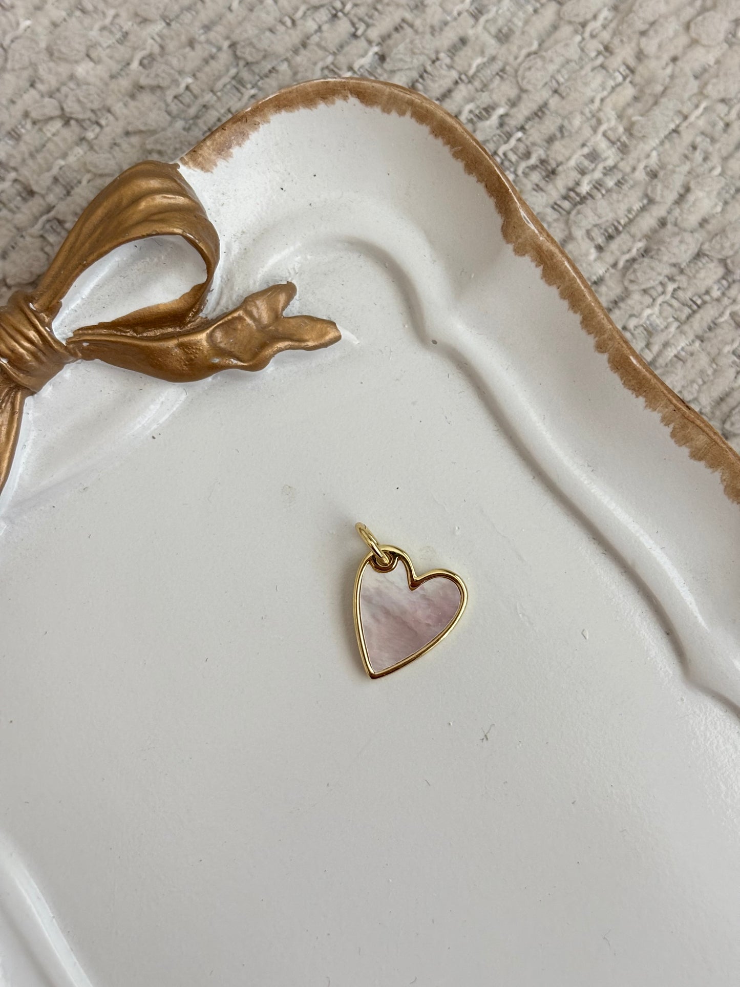 mother of pearl sideways heart charm