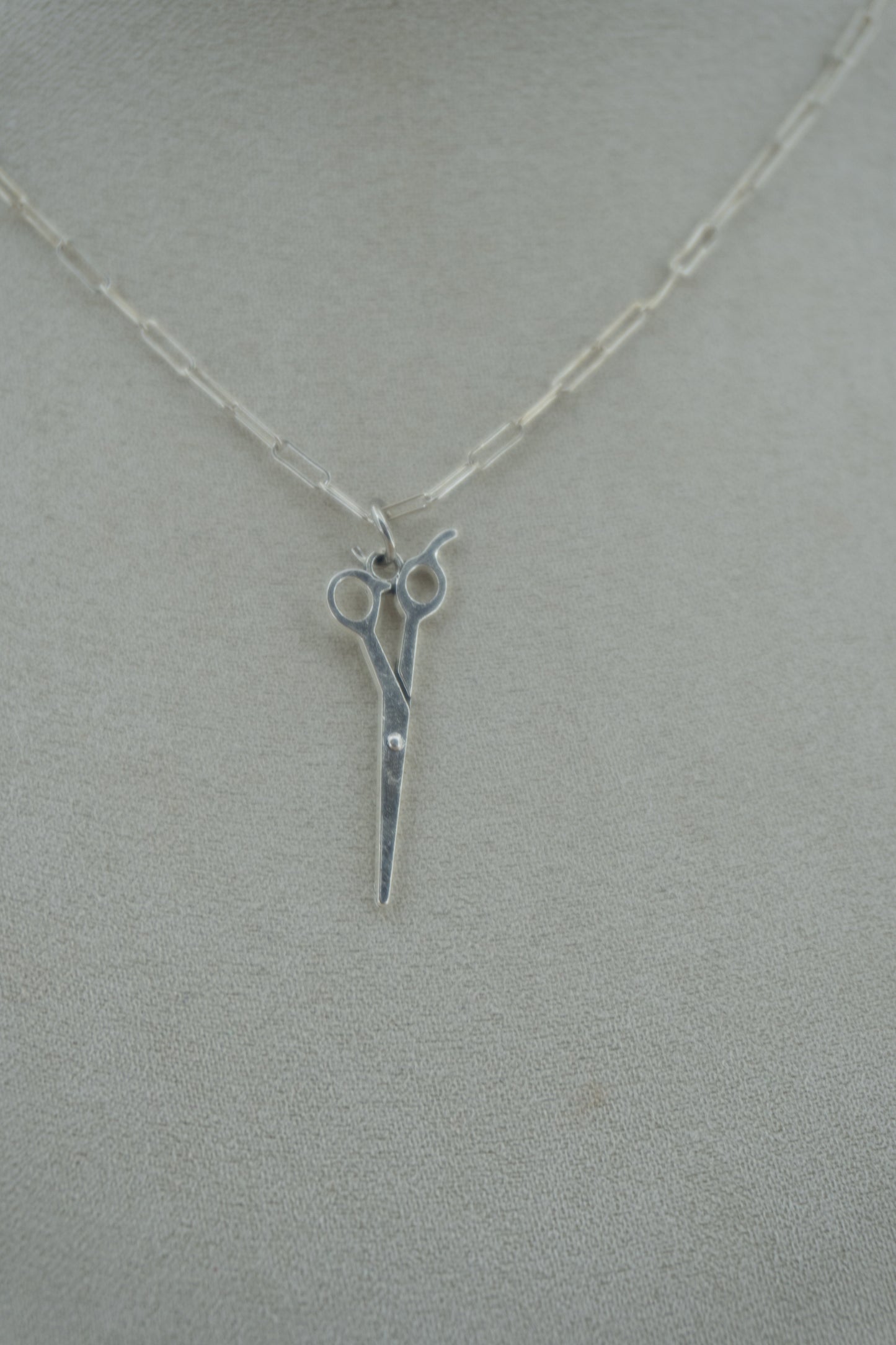 scissors silver charm