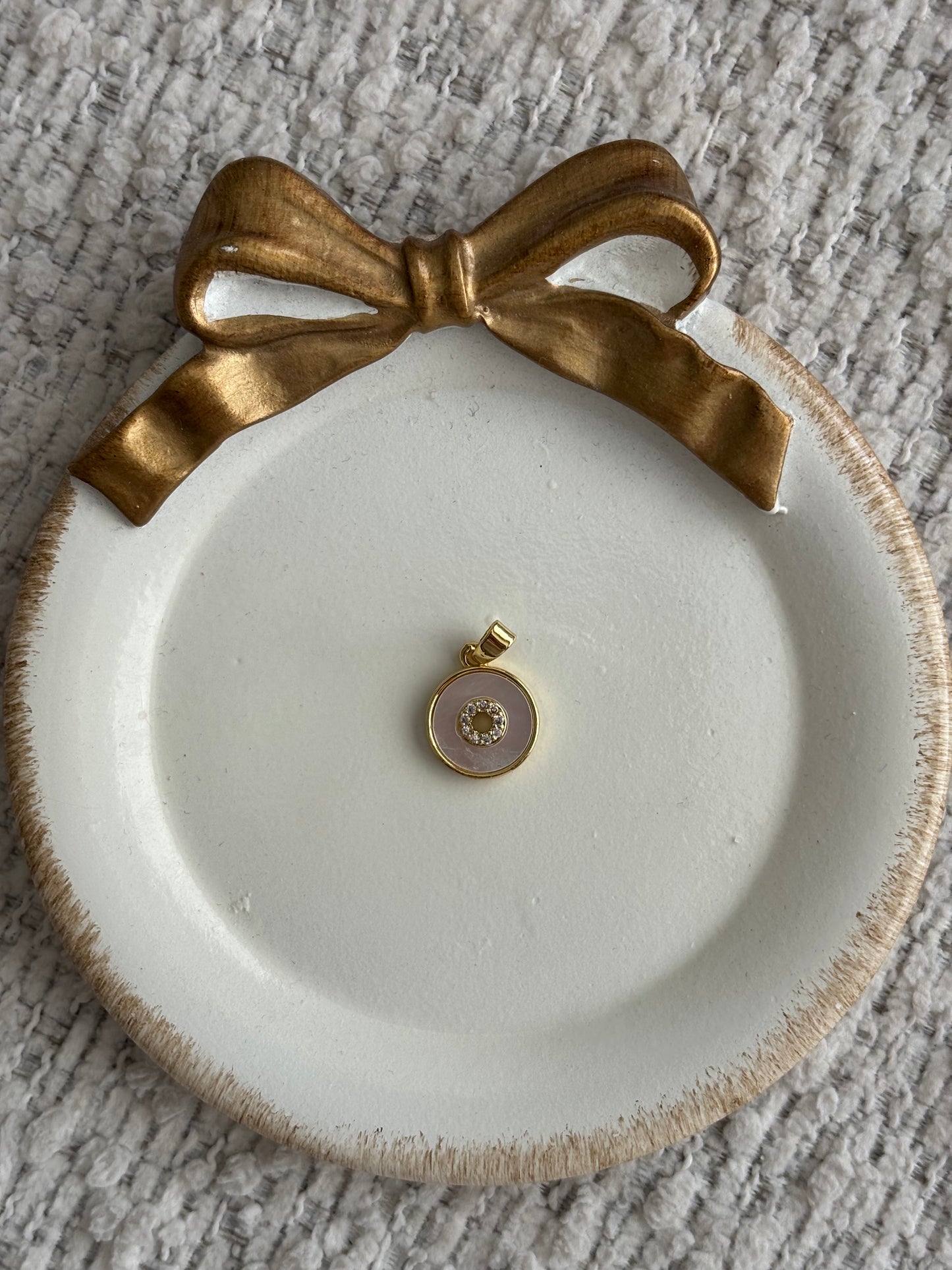 mother of pearl circle disc charm