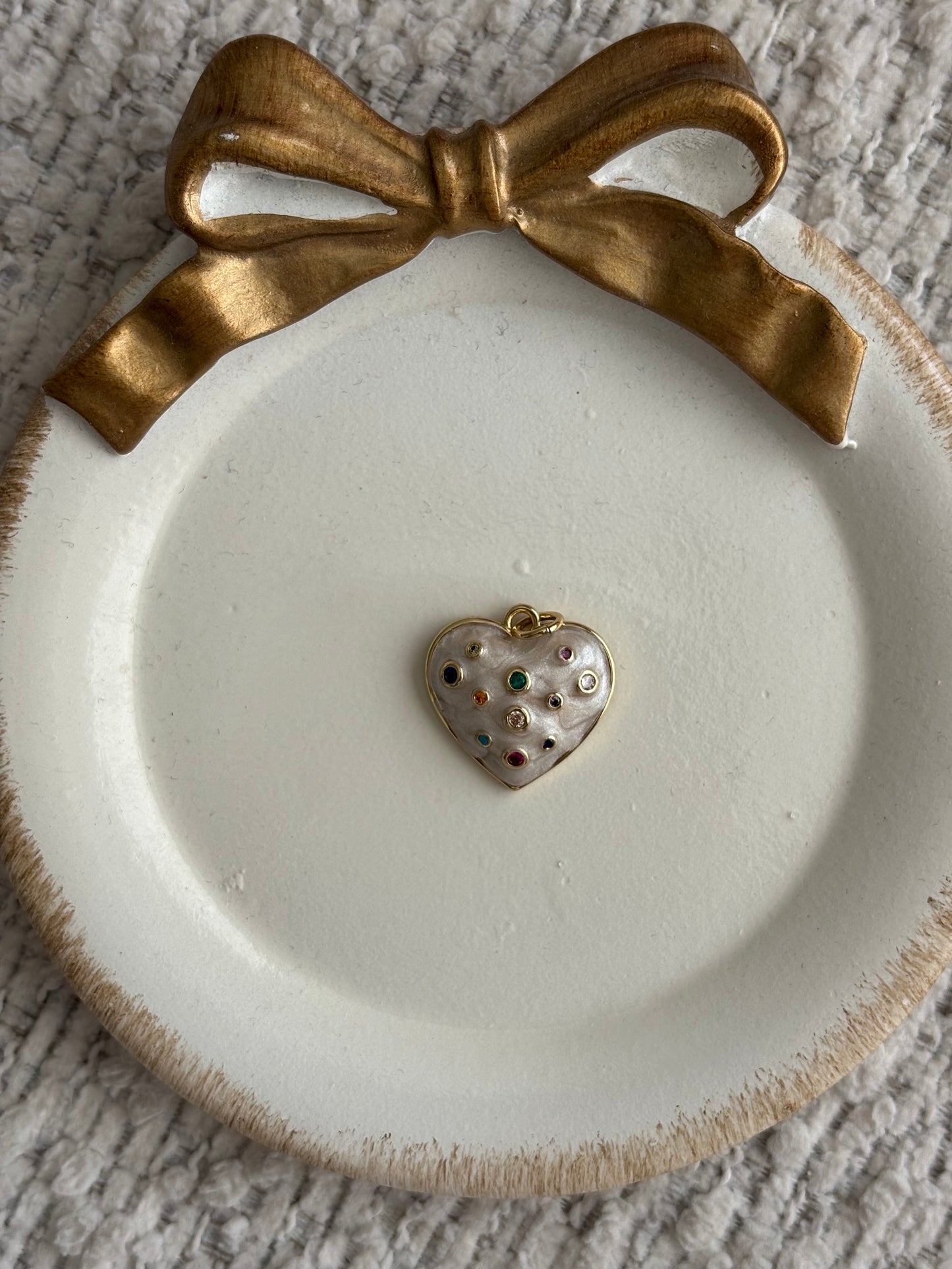 bejeweled heart charm