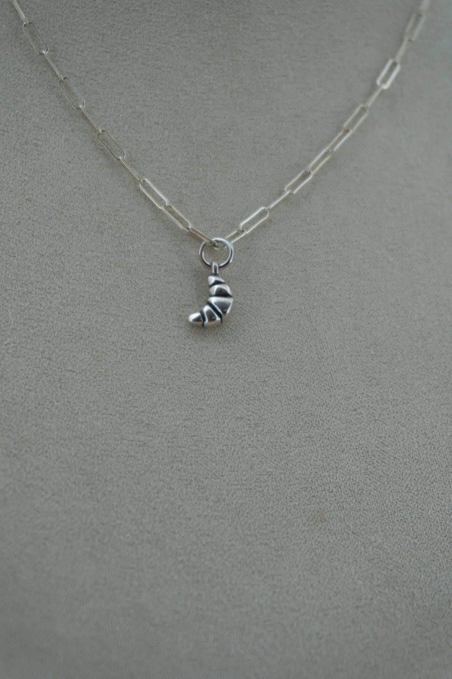 croissant silver charm