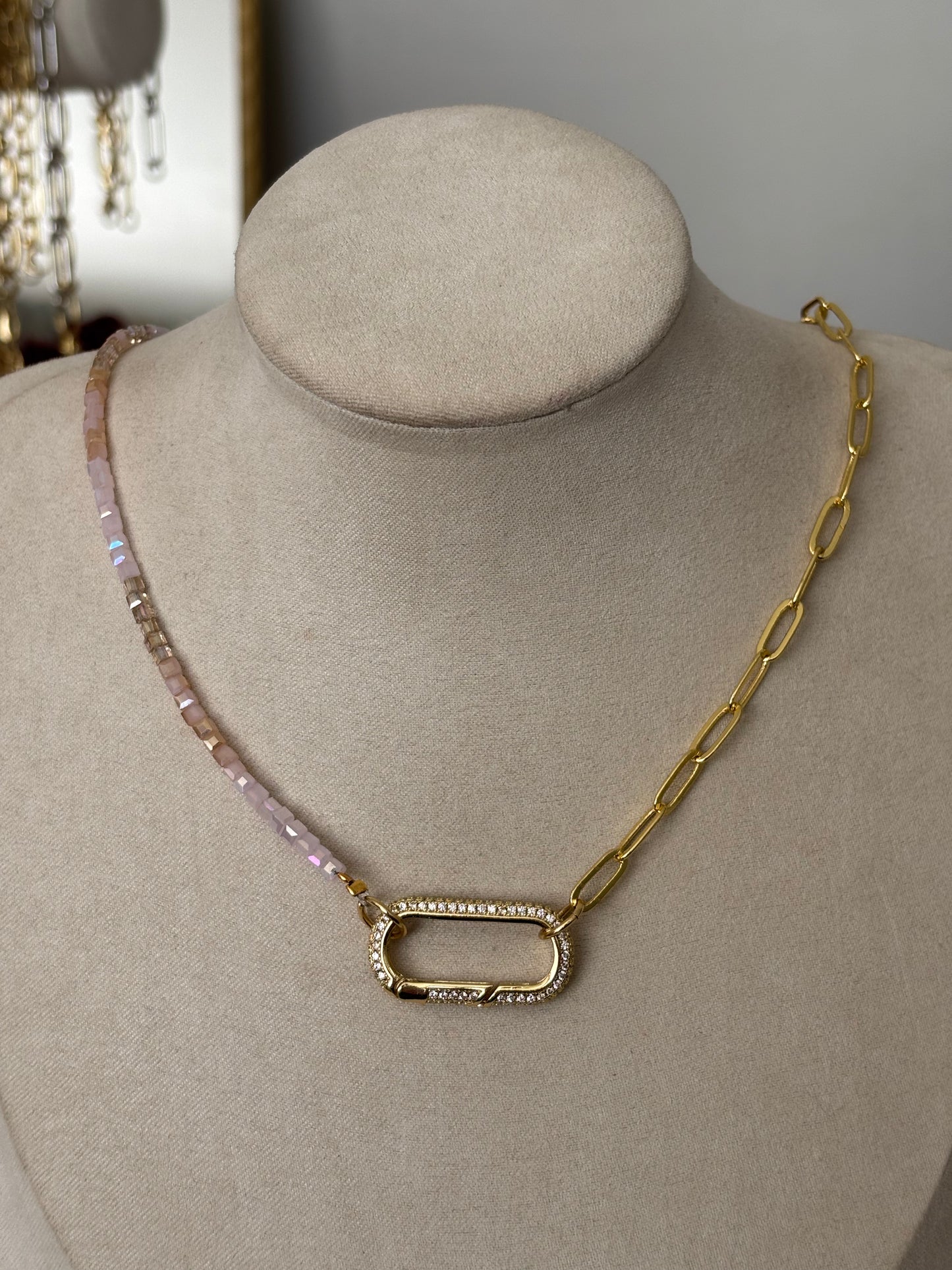 dainty pinks beaded chain