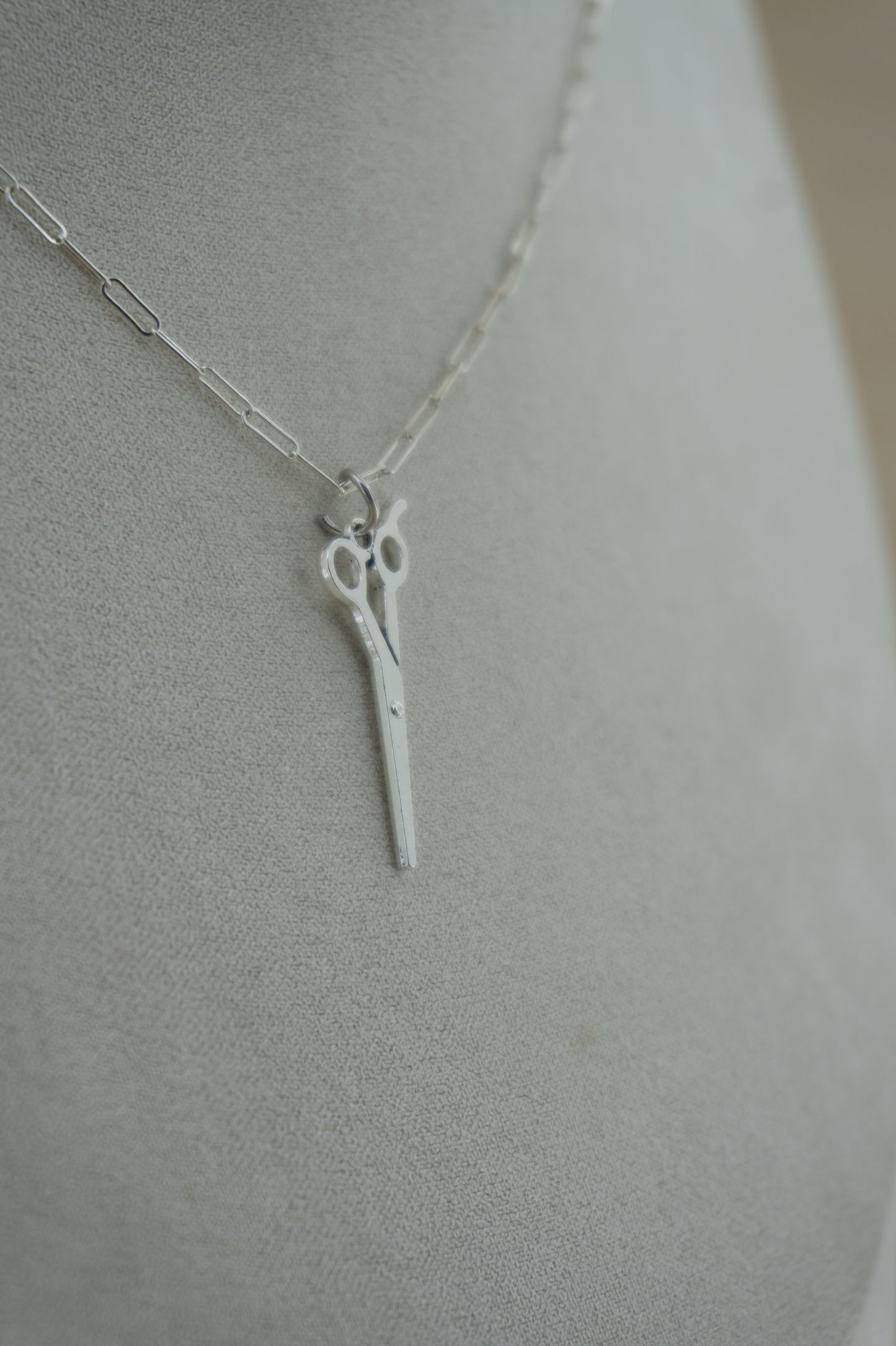 scissors silver charm
