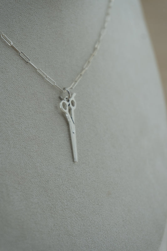 scissors silver charm