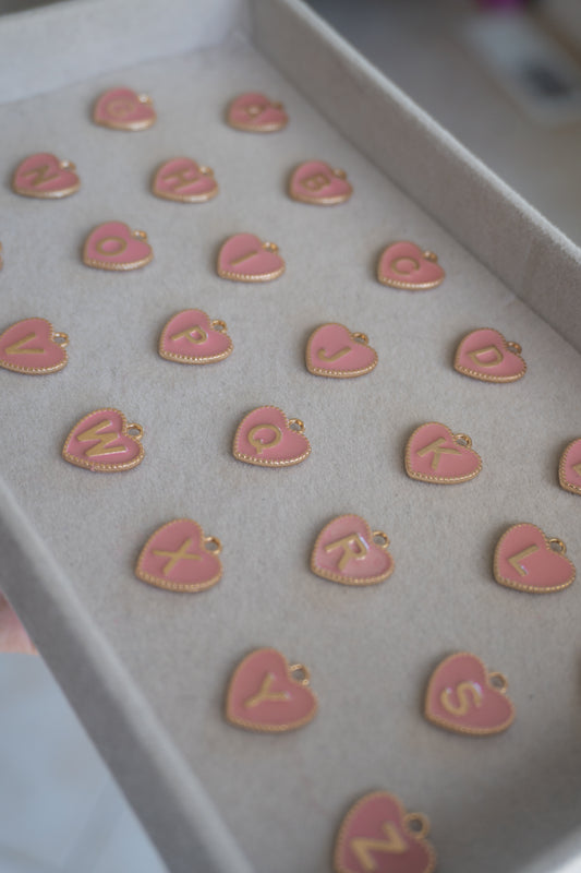 letter pink charm