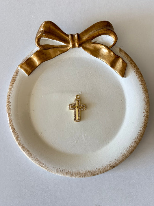cross pave charm