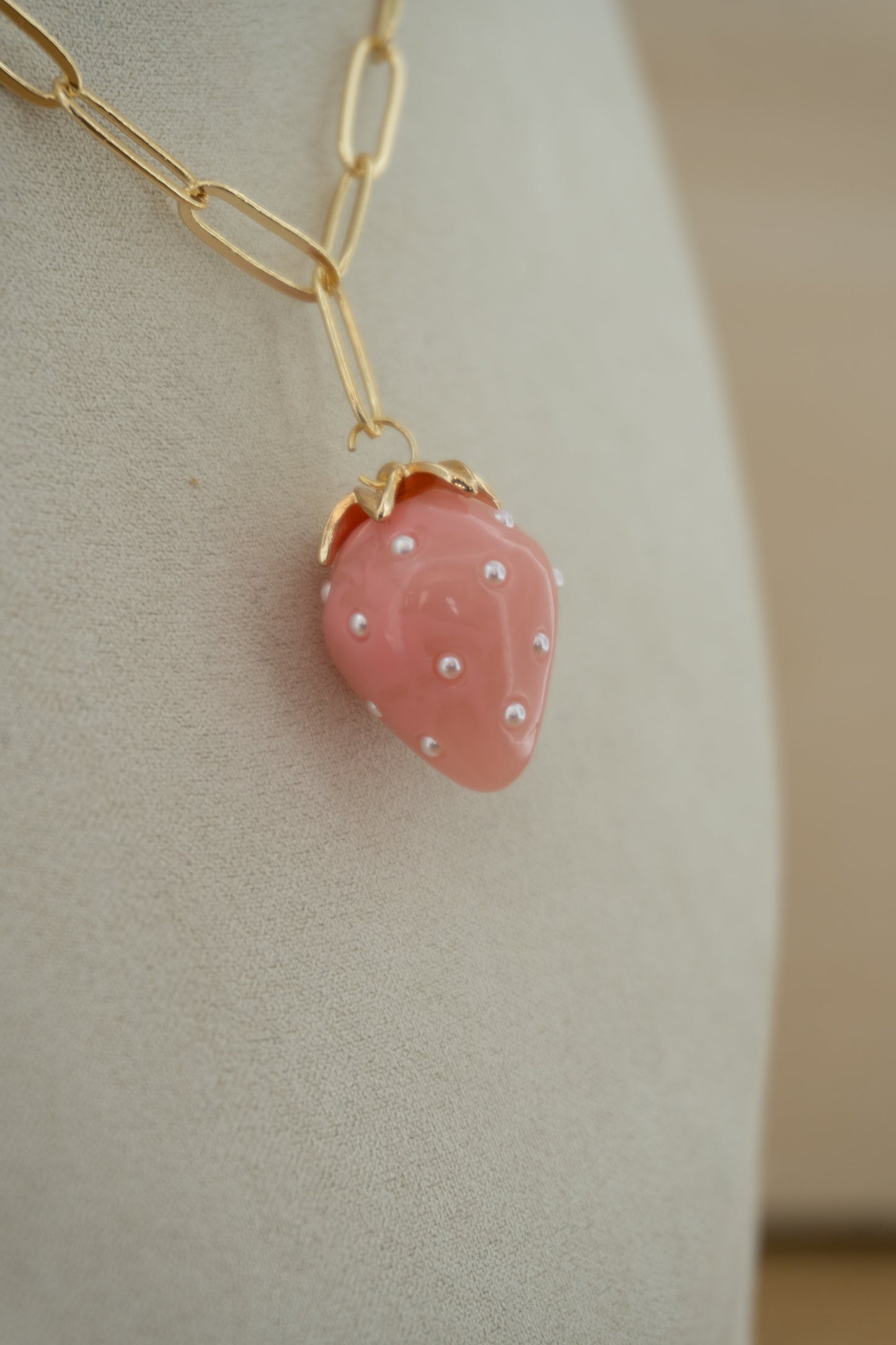 strawberry pearl charm