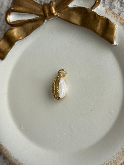 cowrie mother of pearl shell charm