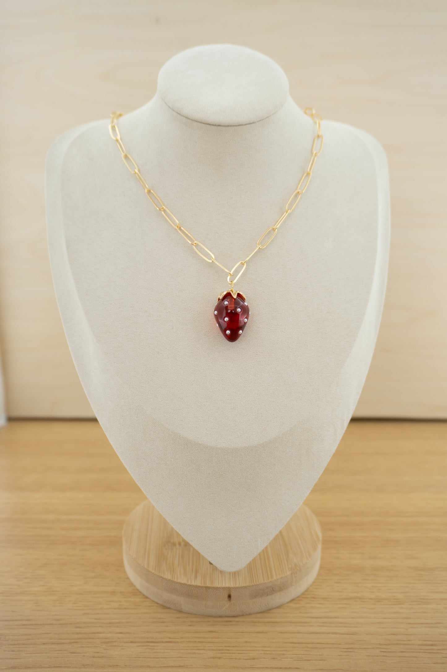 strawberry pearl charm