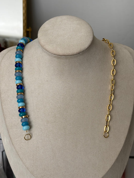 ocean blues beaded chain