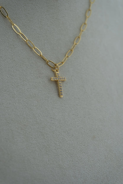 cross sparkle charm