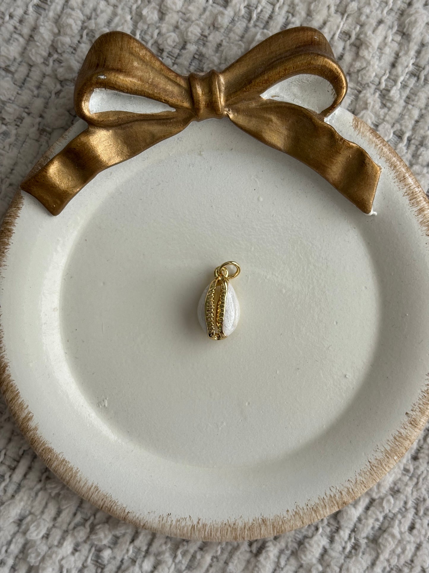 cowrie mother of pearl shell charm