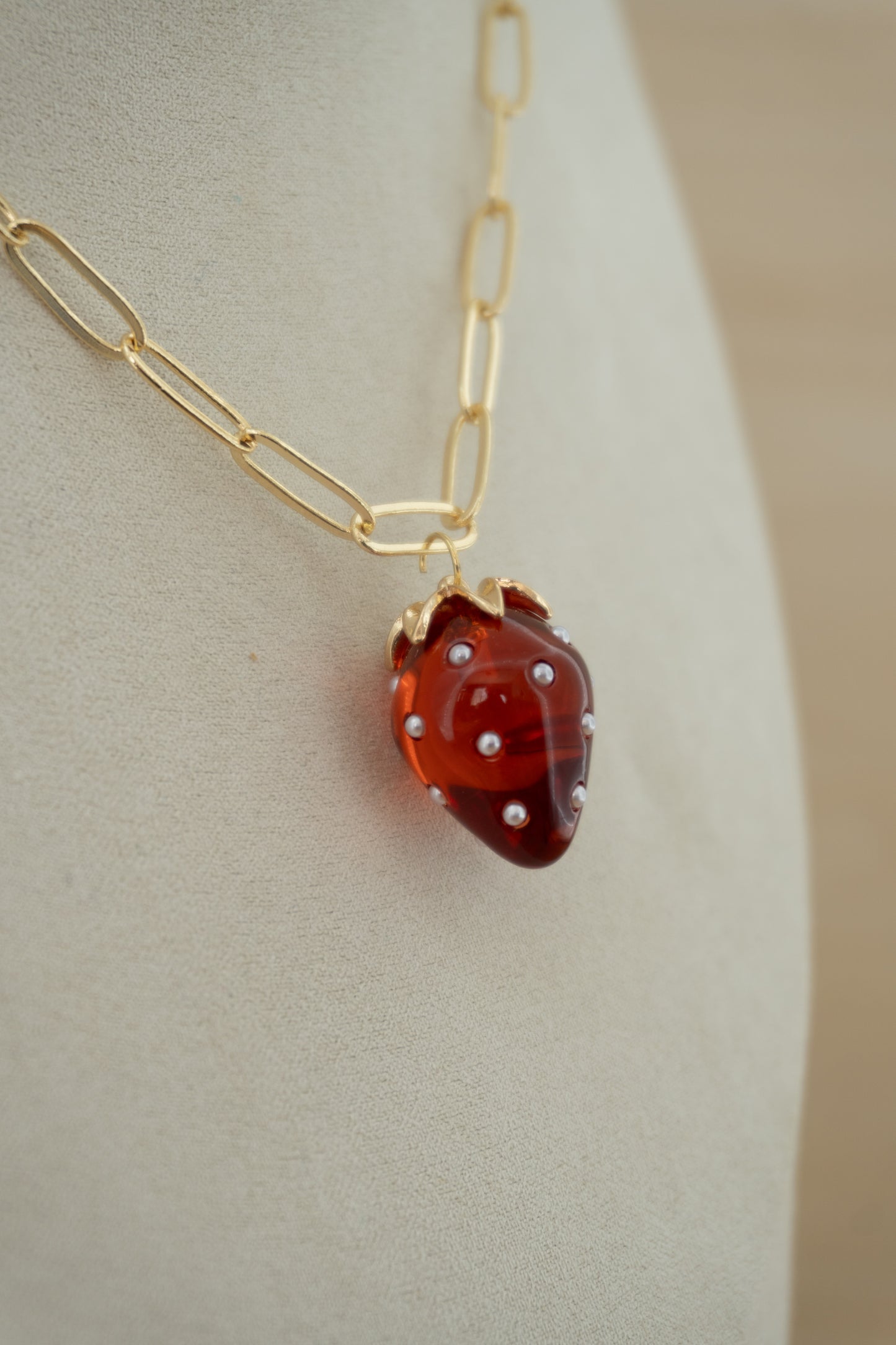 strawberry pearl charm