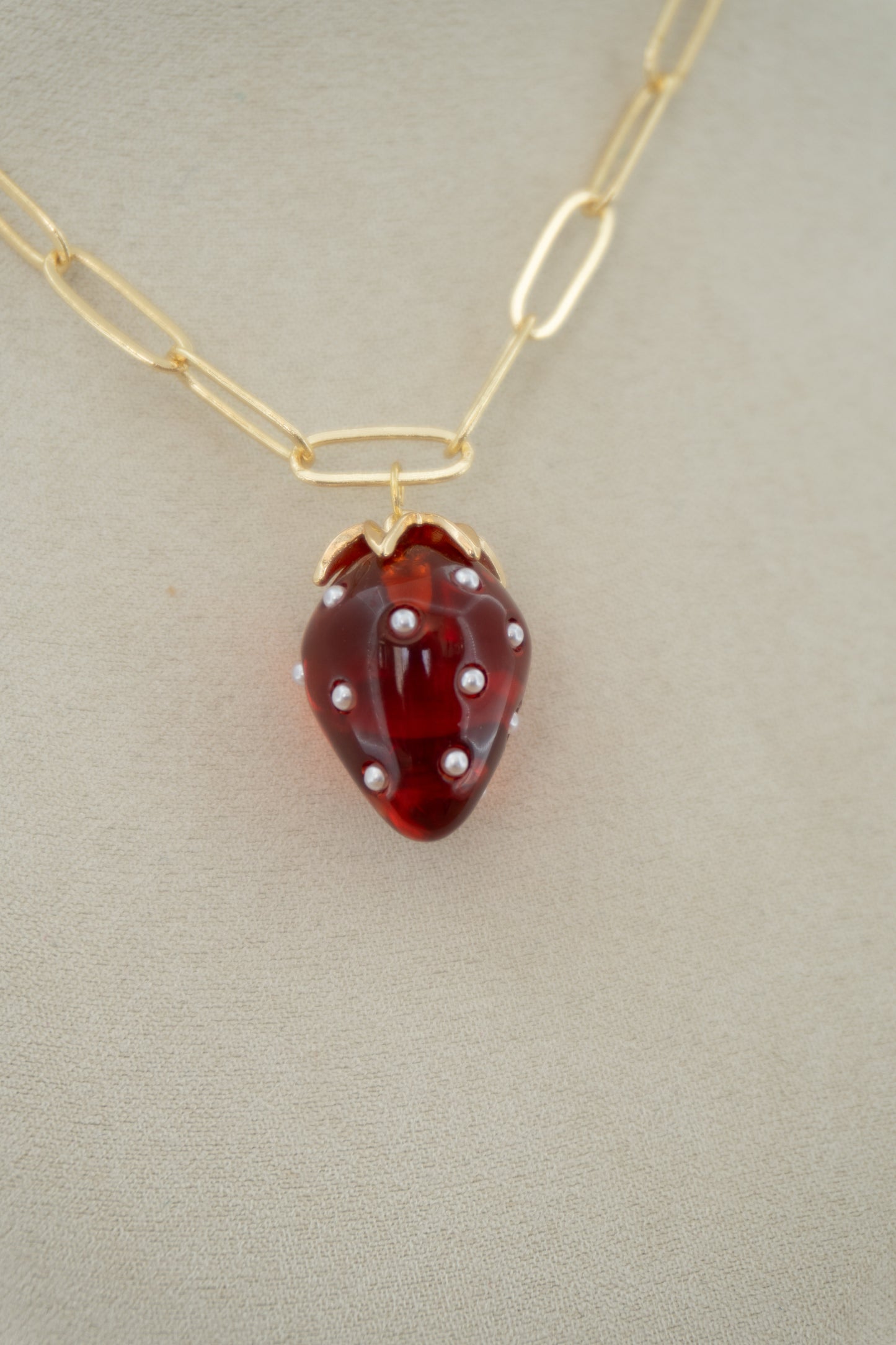 strawberry pearl charm