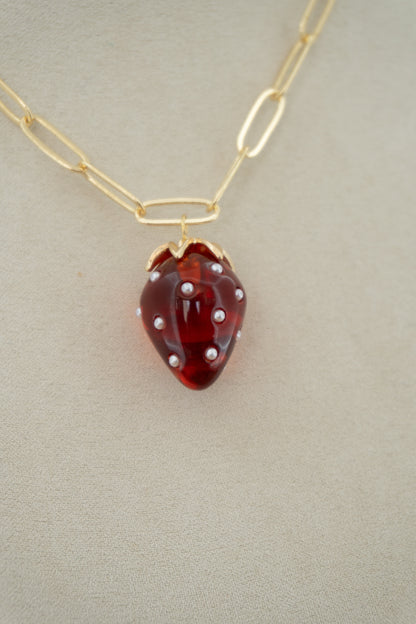strawberry pearl charm
