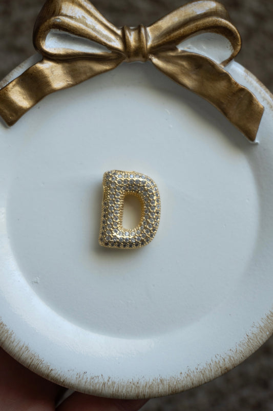 bubble letter pave charm (pre-order)