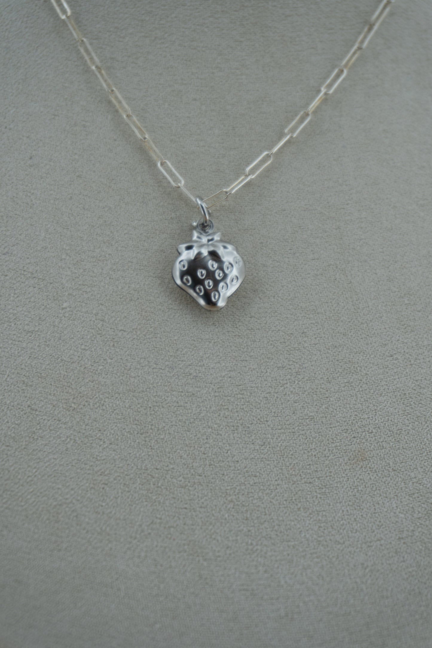 strawberry silver charm