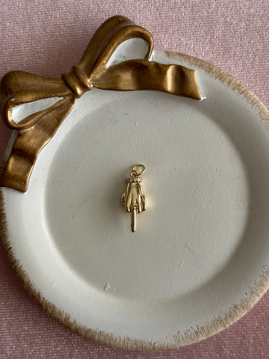 middle finger charm
