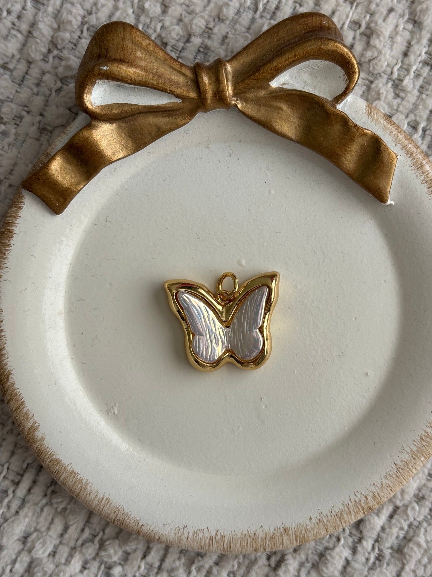 pearly butterfly charm