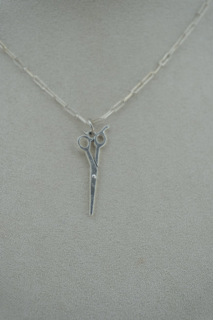 scissors silver charm