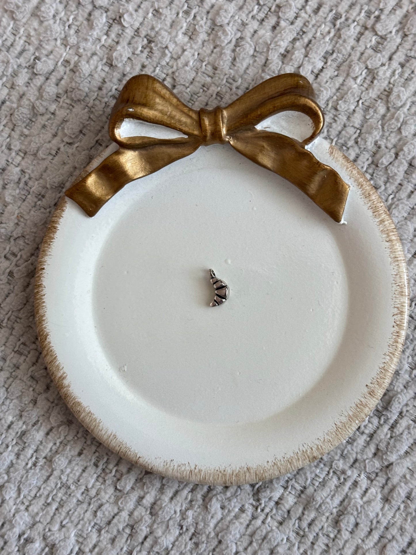 croissant silver charm