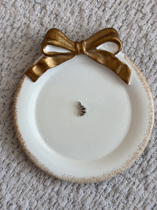 croissant silver charm