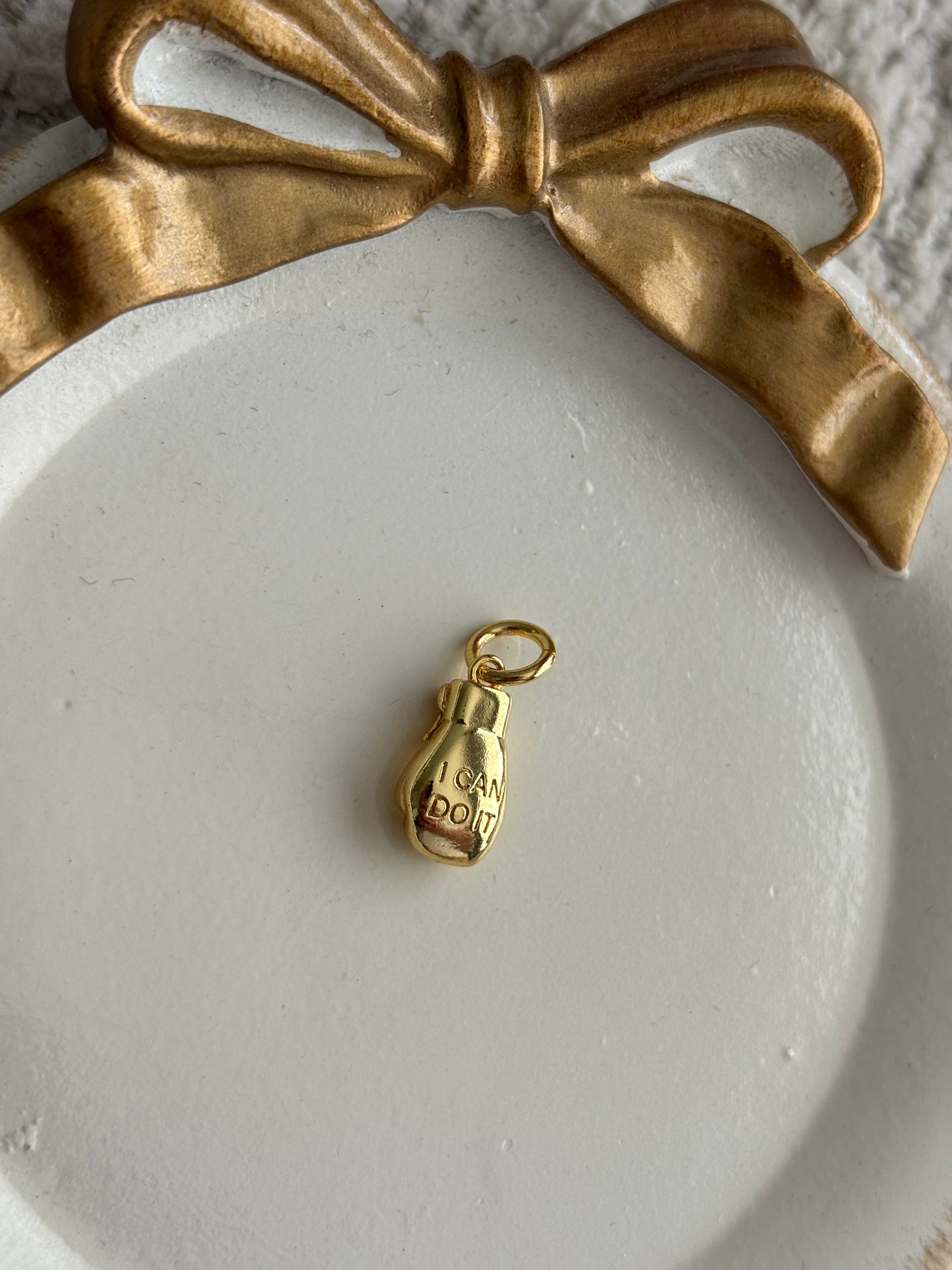 I can do it boxing glove charm
