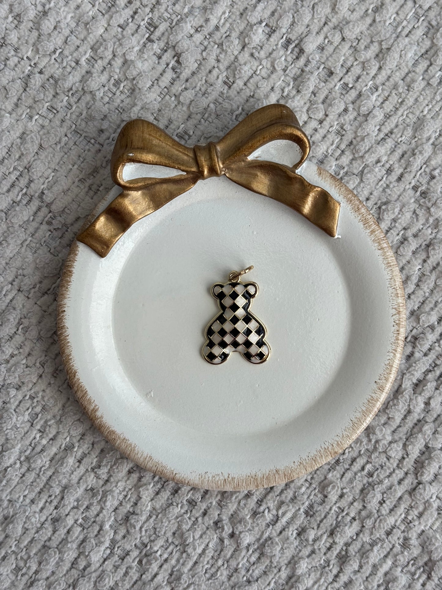 checker bear charm