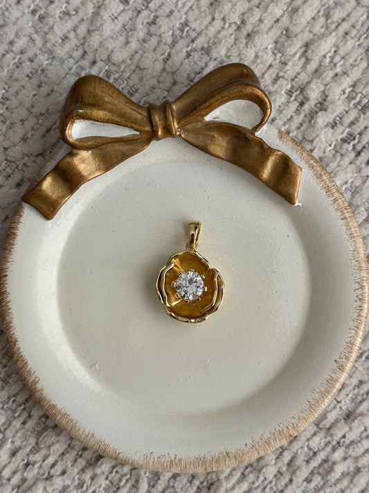 big bling flower charm