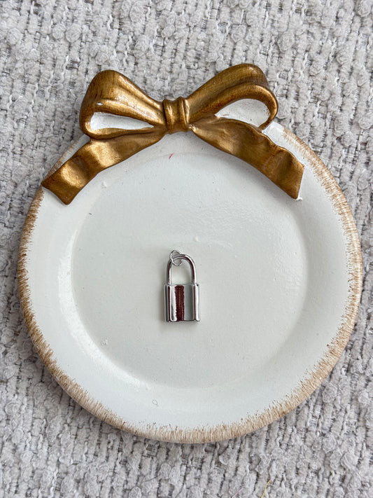 silver lock charm