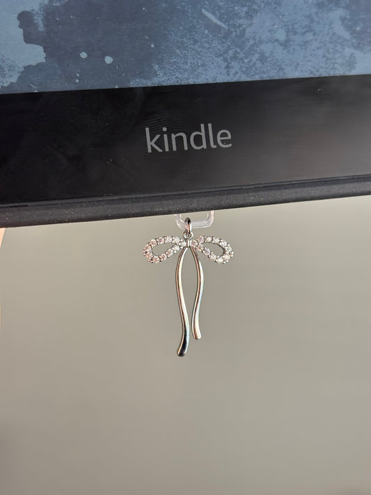 kindle buddy - bow (silver)