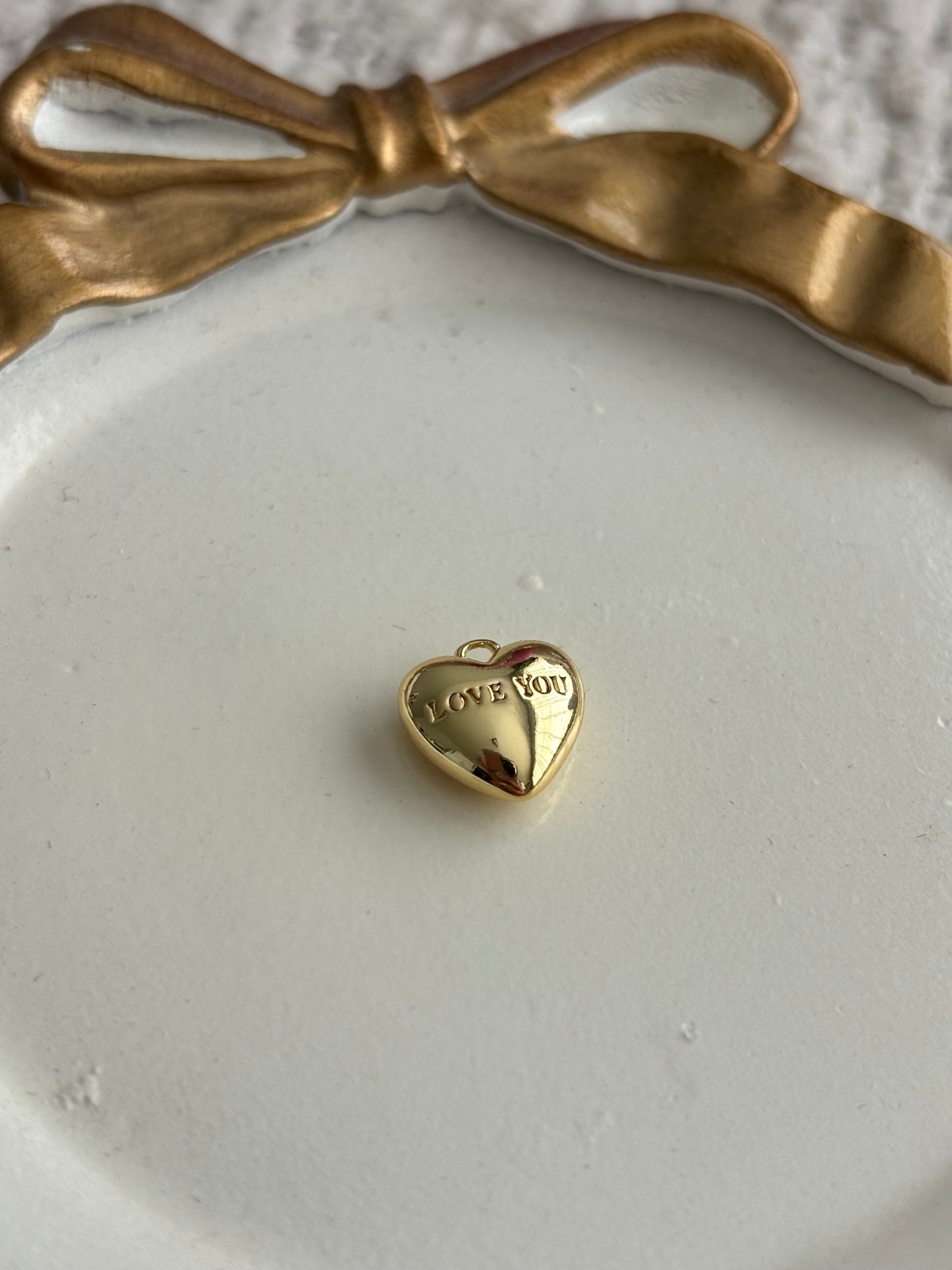 love you heart charm