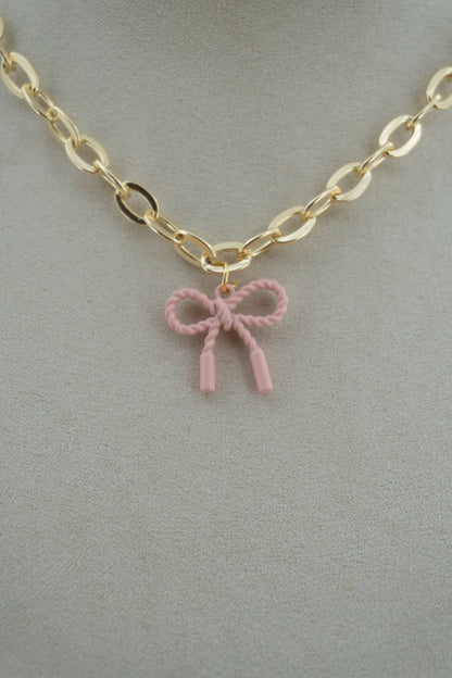 yeehaw bow pink charm