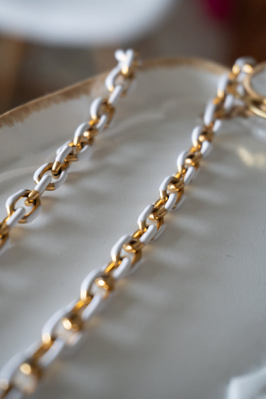 bracelet chain - white rolo