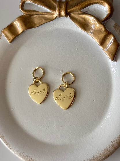 huggie hoop charms - lover