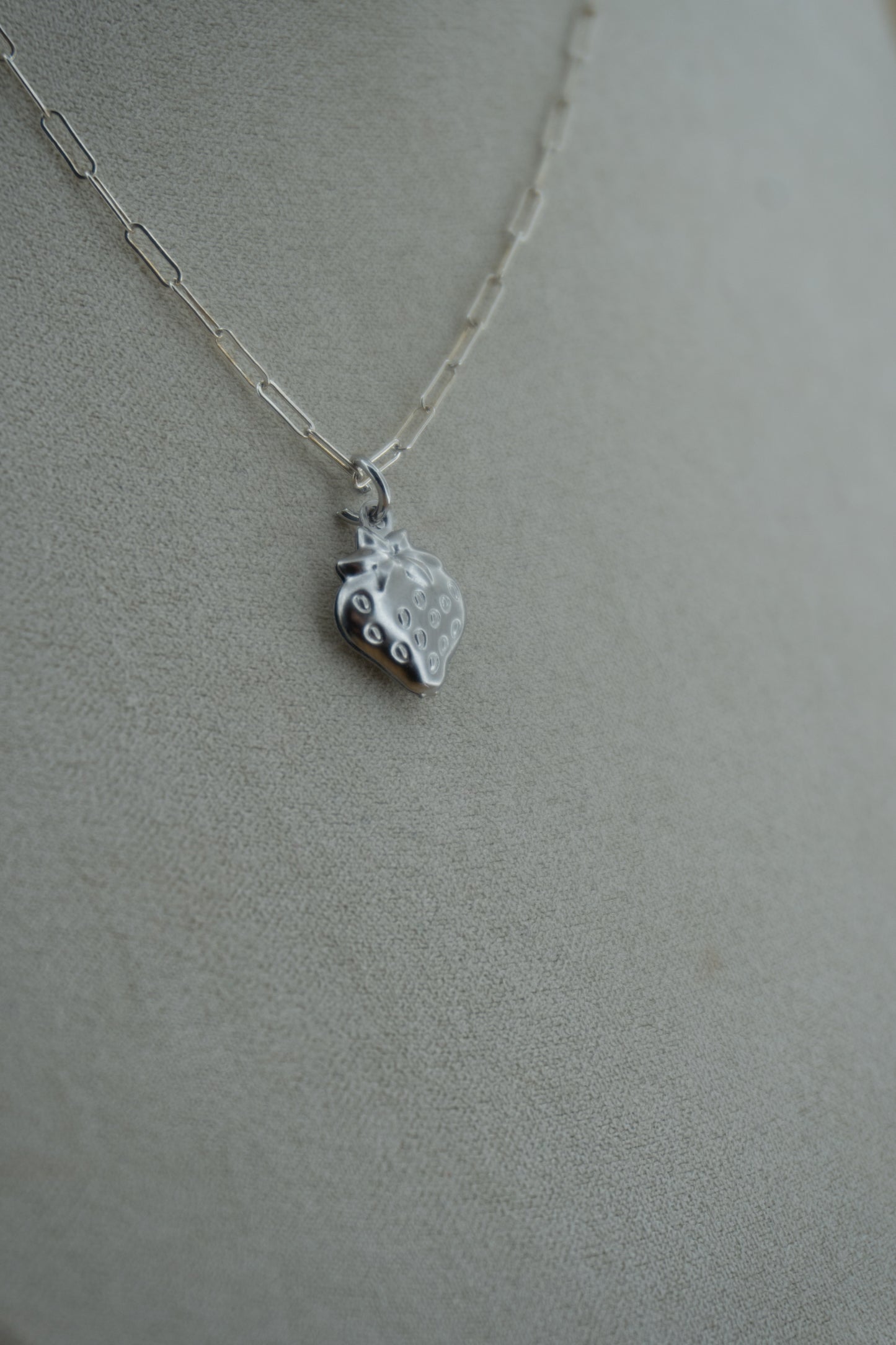 strawberry silver charm