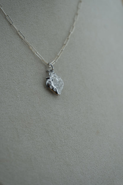 strawberry silver charm