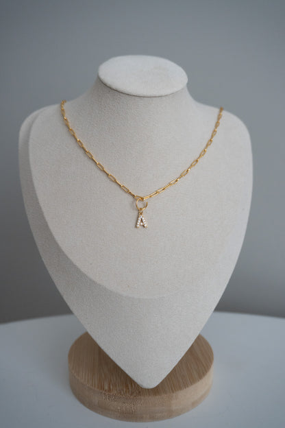 letter sparkle charm in gold