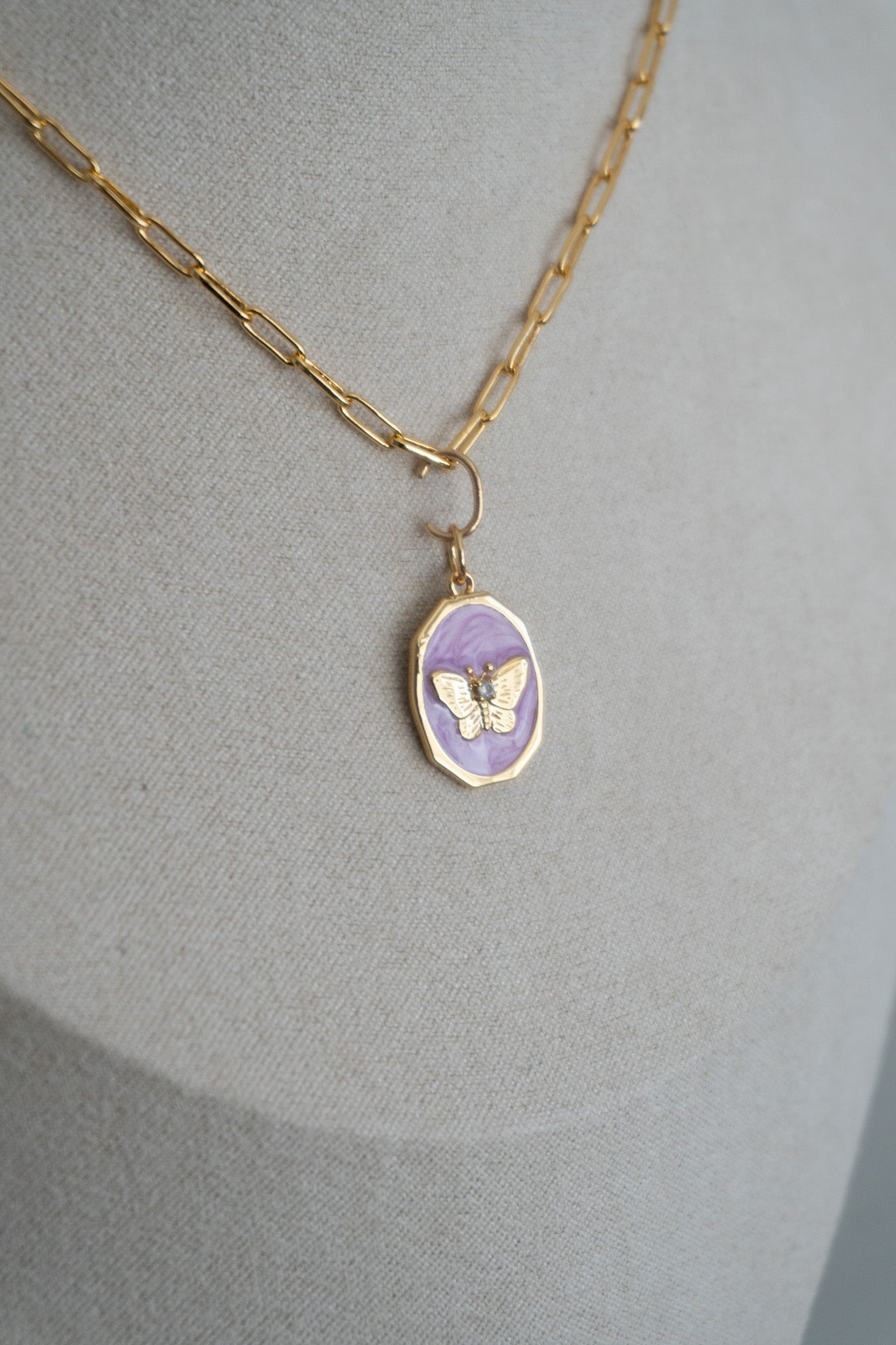 butterfly purple charm