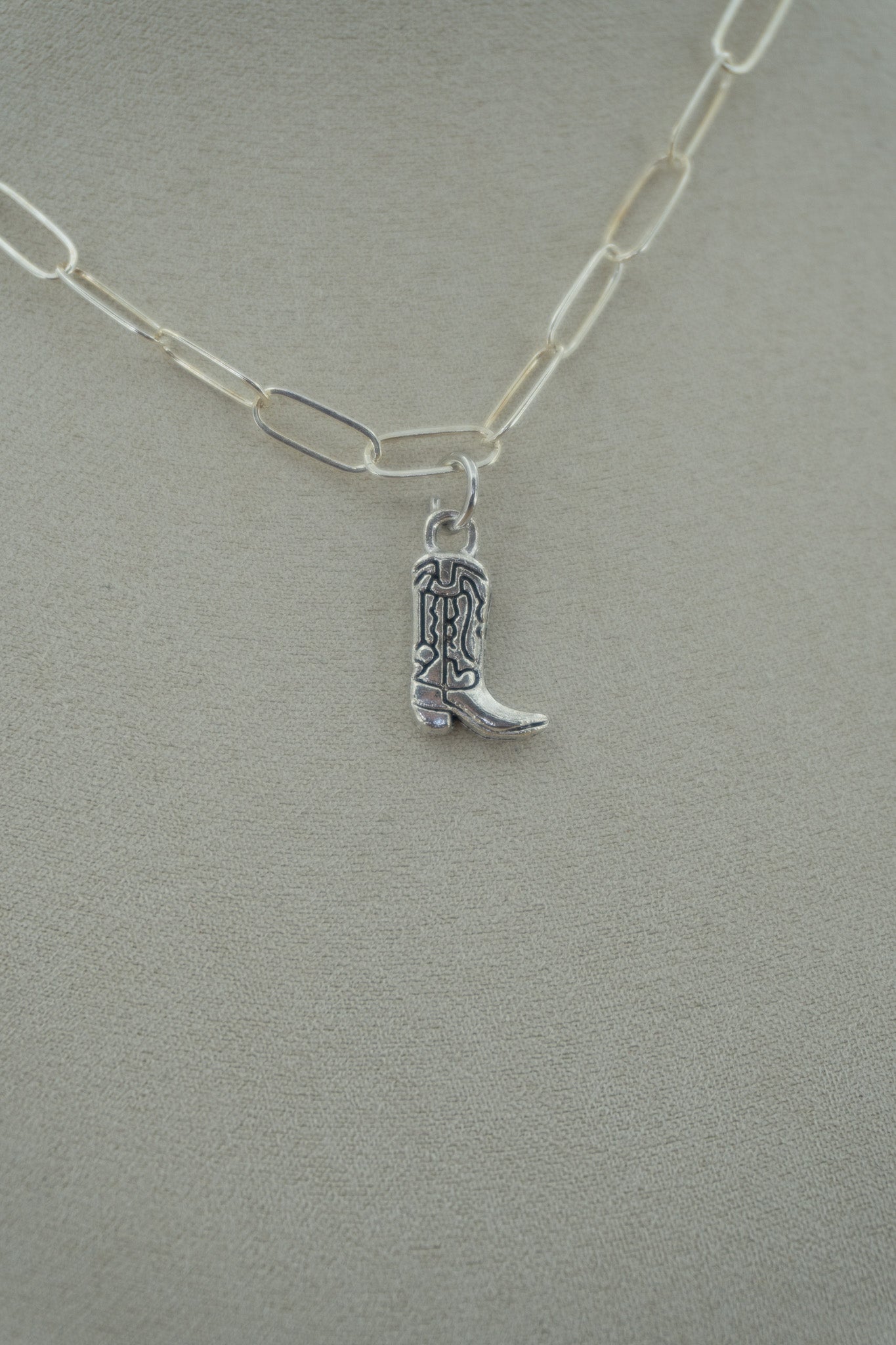 cowboy boot silver charm