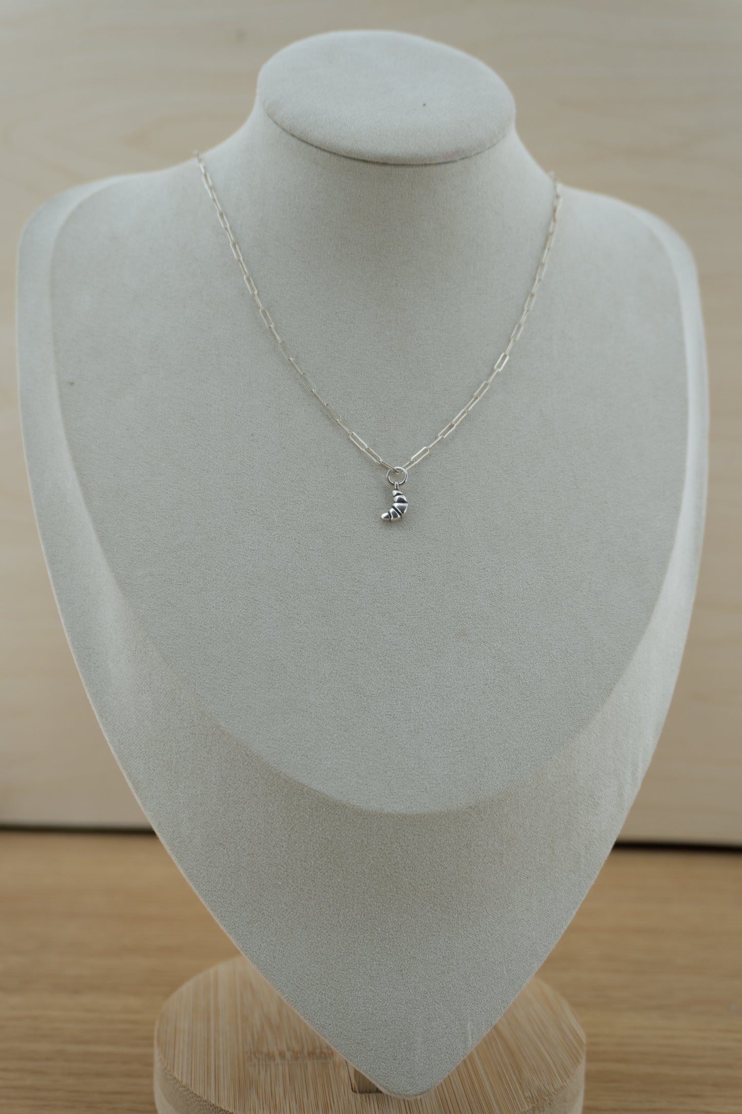 croissant silver charm