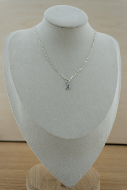 croissant silver charm