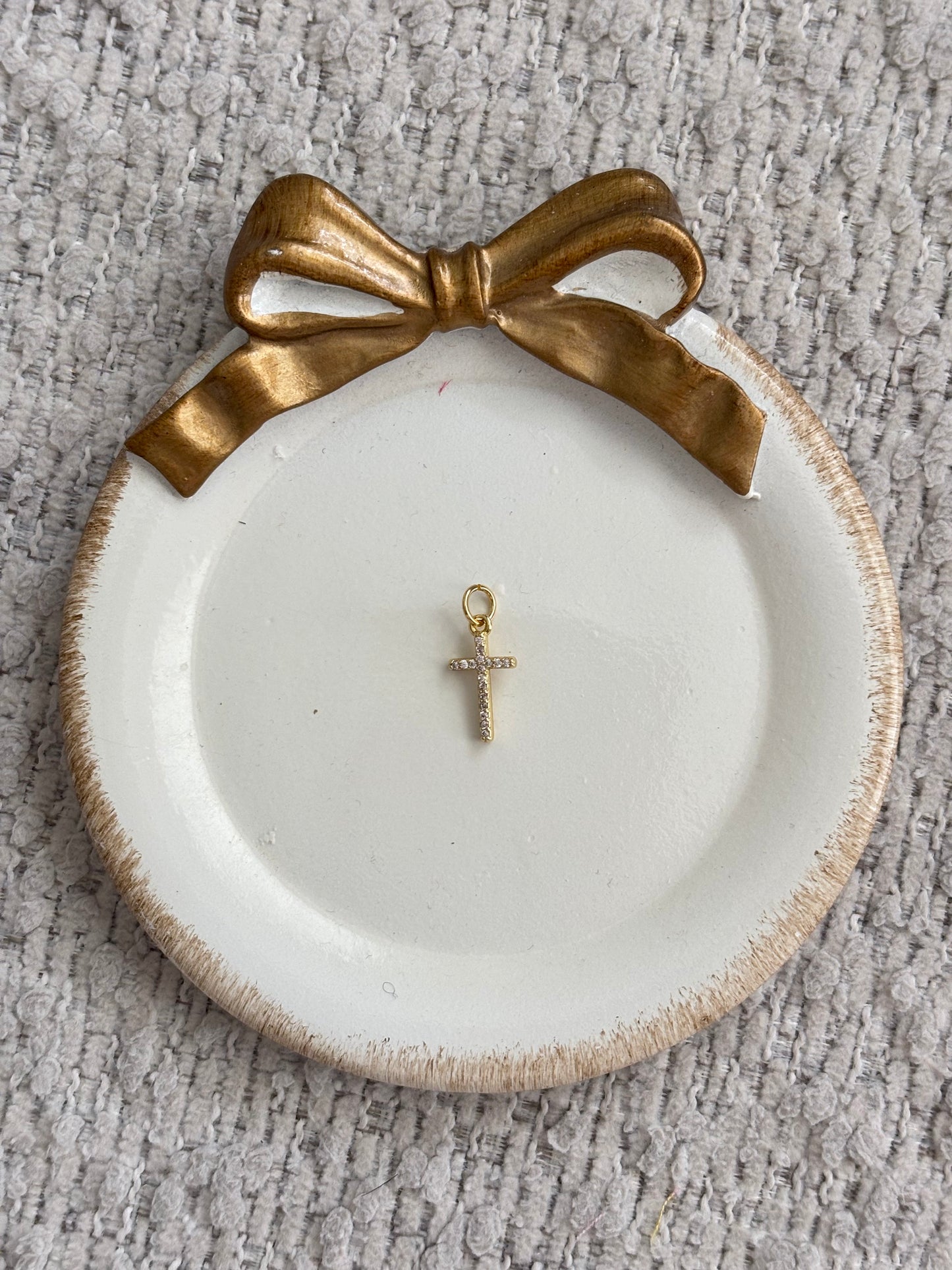 dainty cross charm
