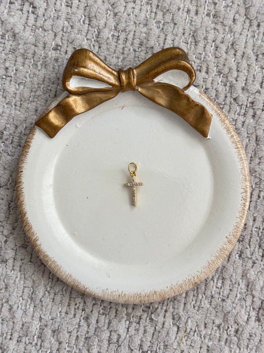 dainty cross charm