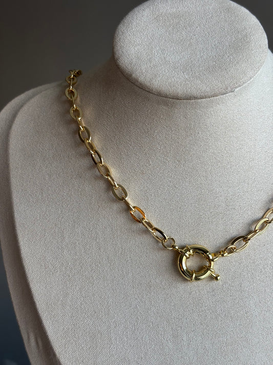 small rolo necklace chain with interchangeable clasp