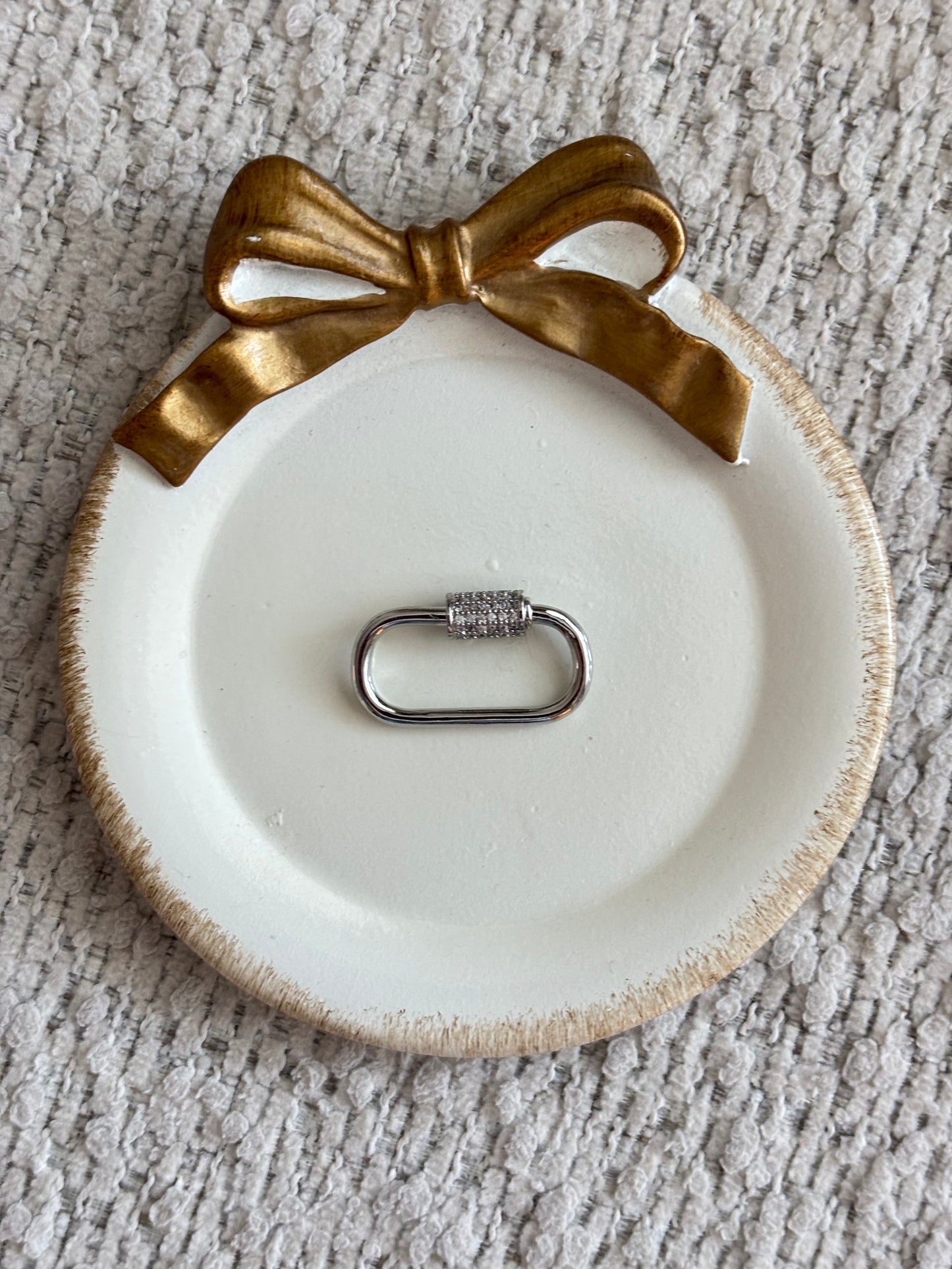 silver carabiner