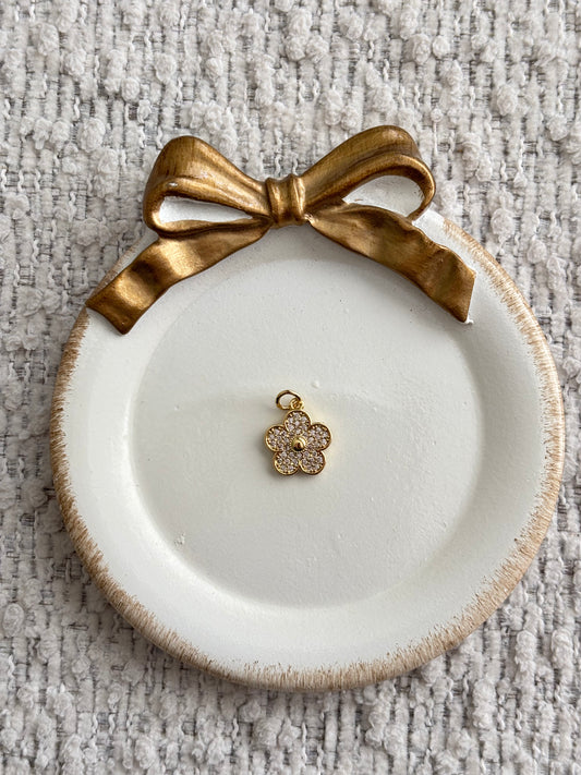 flower sparkle charm