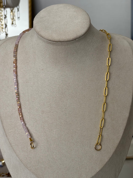 dainty pinks beaded chain
