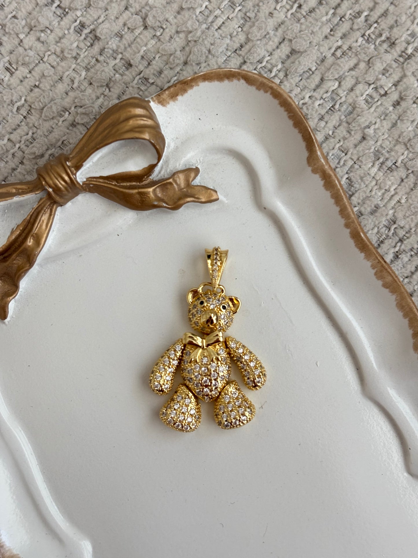 sparkly bear charm